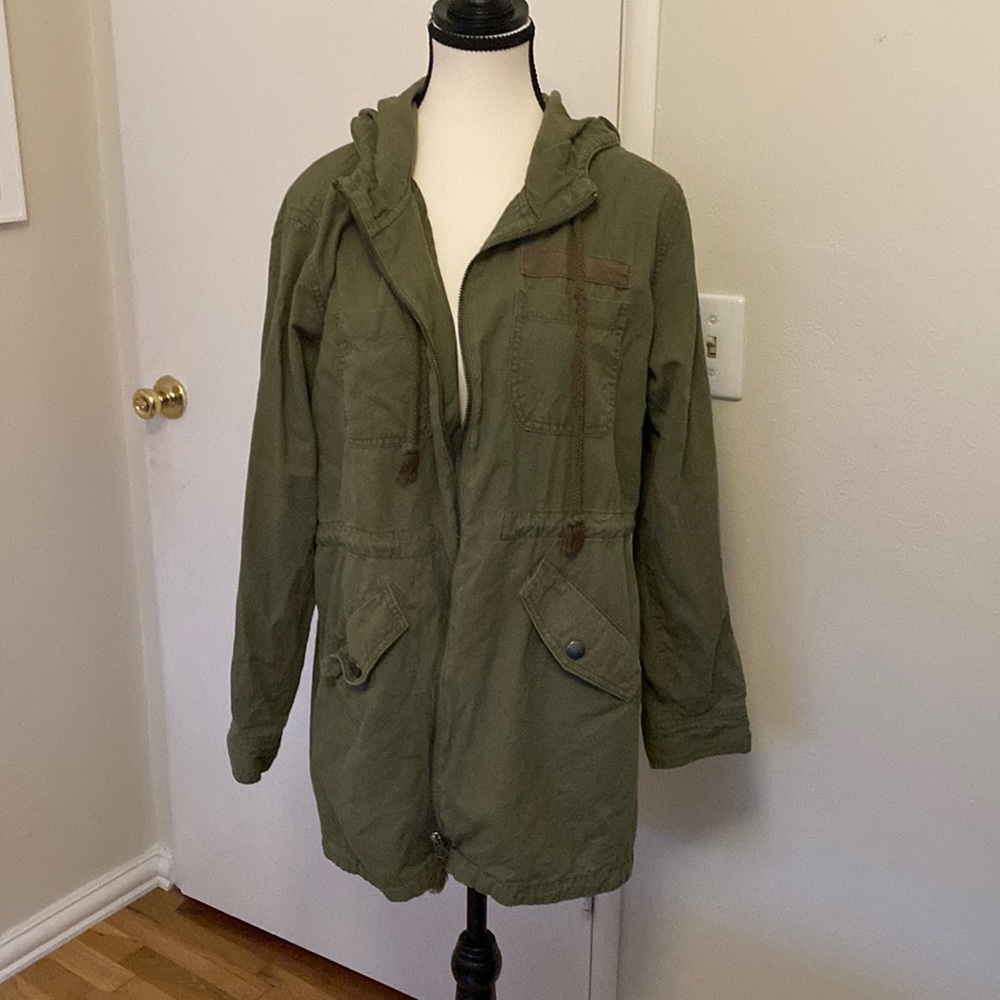 Green military style jacket